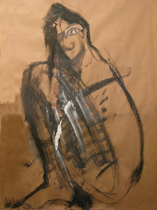 Co za Spojrzenie, akryl na papierze, 100 x 70 cm, 2015
