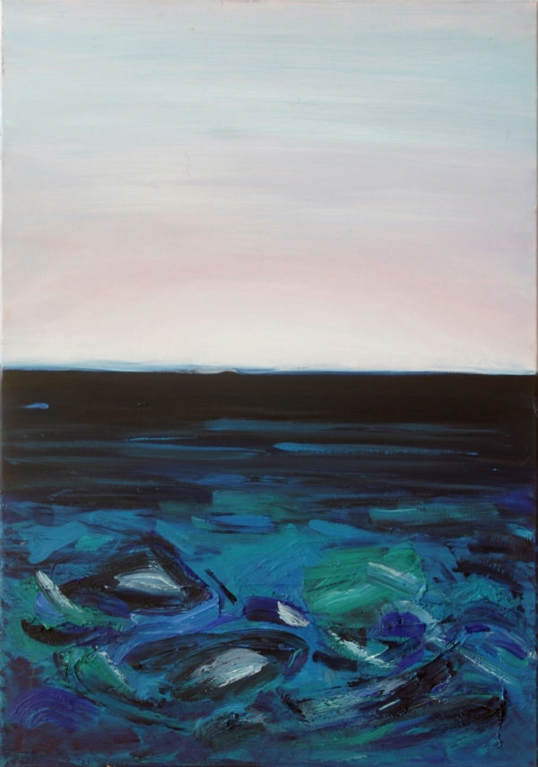 Burza, olej na płótnie, 100 x 70 cm, 2007
