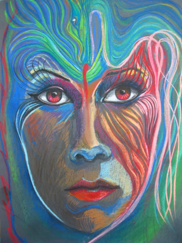 Smok, pastela na papierze, 50 x 70 cm, 2014