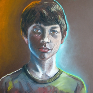 Nastolatek, pastela na papierze, 50 x 70 cm, 2011