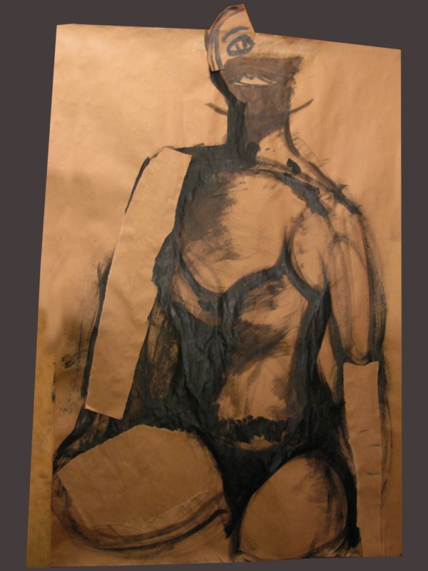 Miła Chwila, akryl na papierze, 100 x 70 cm, 2015