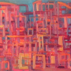 Neighborhood, oil on canvas, 120 x 60 cm, 2007