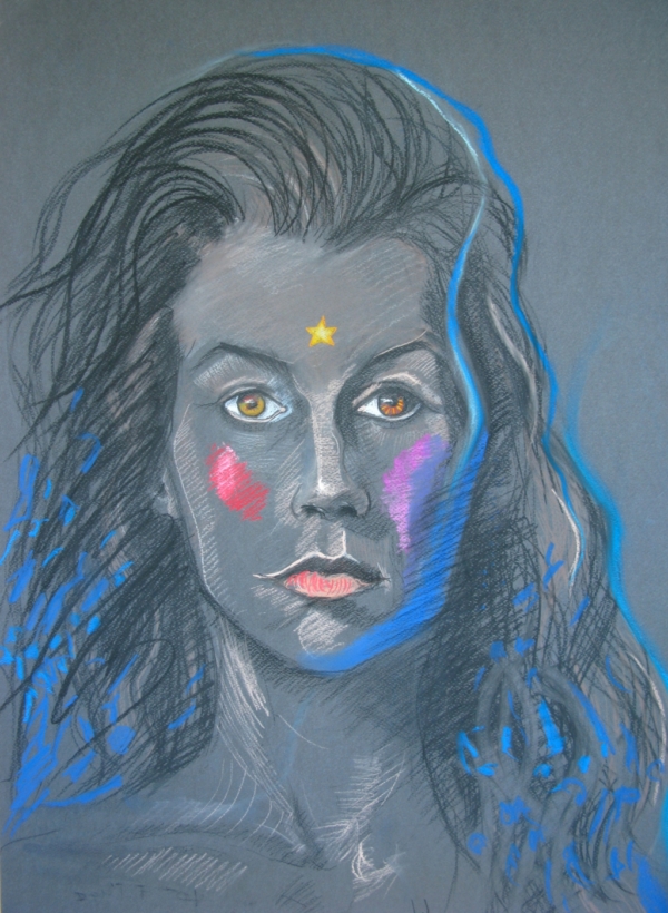 Gwiazda, pastela na papierze, 50 x 70 cm, 2013