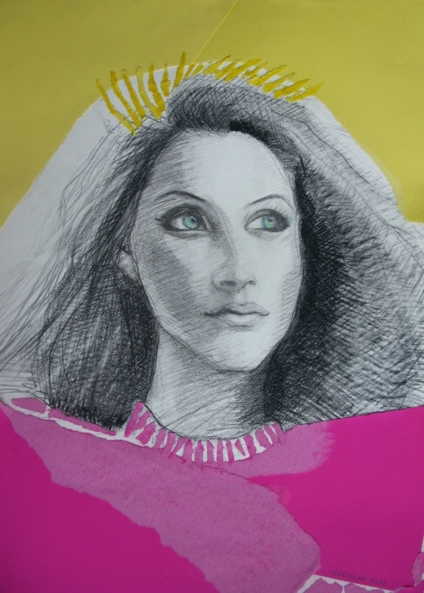 Klaudia, pastela na papierze, 50 x 70 cm, 2013