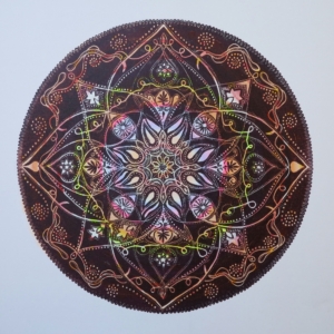 Peace, mixed media on canvas, 70 x 70 cm, 2015