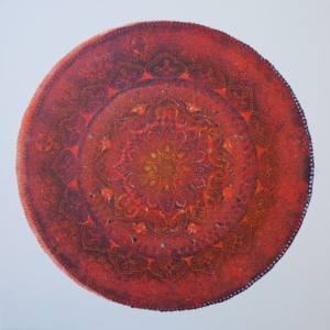 The Element of Fire, mixed media on canvas, 70 x 70 cm, 2017