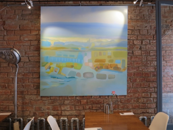 Most na Soci, olej na płótnie, 130 x 120 cm, 2016 - obrazek 2