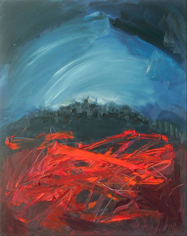 Miasto, olej na płótnie, 100 x 70 cm, 2007