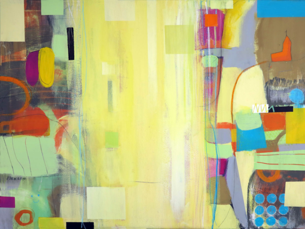 Downloading 1, akryl na płótnie, 90 x 120 cm, 2024