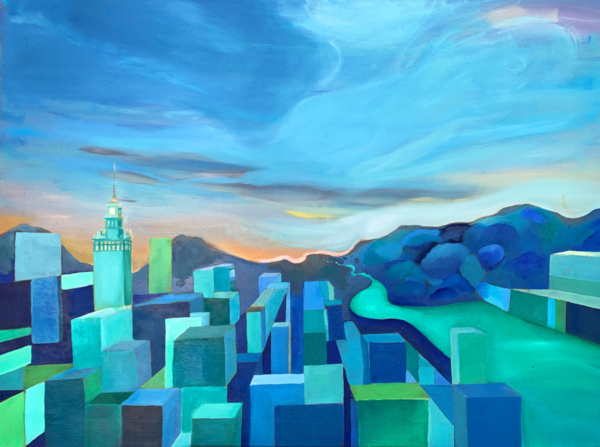 Dualizm, olej na płótnie, 115 x 89 cm, 2021