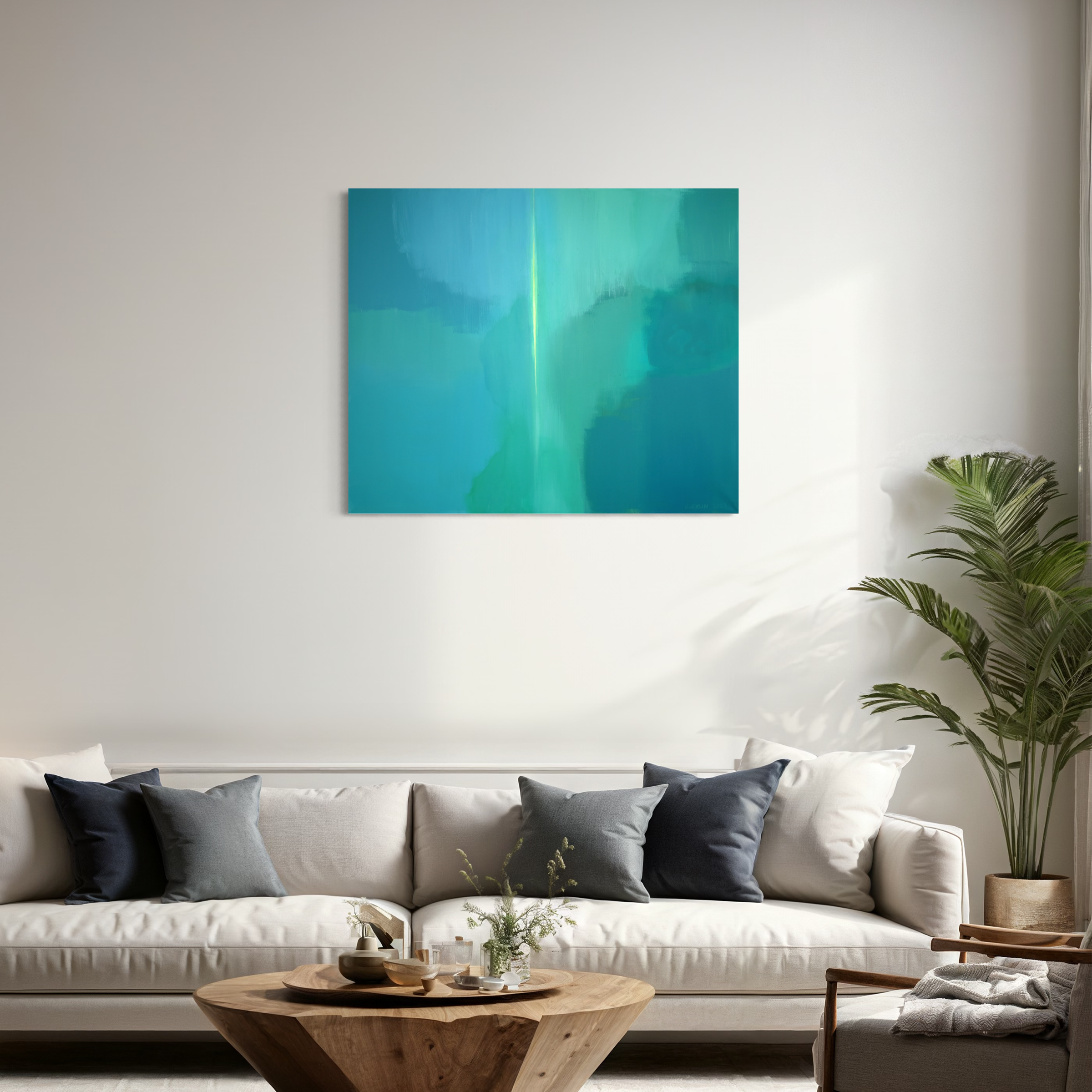 Strumien Miłości, akryl na płótnie, 100 x 120 cm, 2022 - obrazek 3