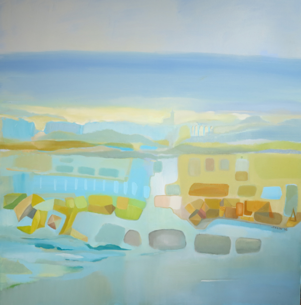 Most na Soci, olej na płótnie, 130 x 120 cm, 2016
