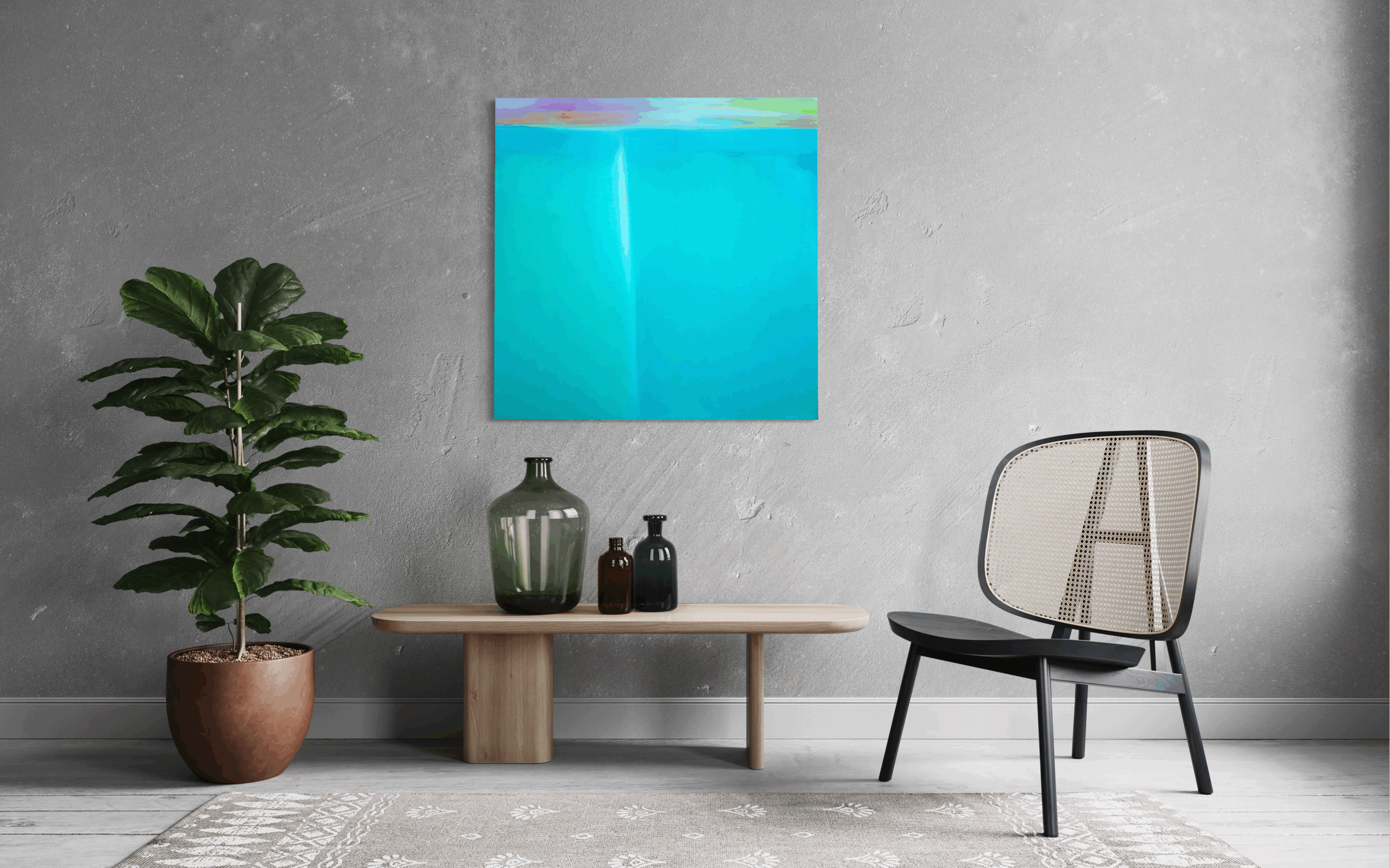 Oświecenie, olej na płótnie, 95 x 95 cm, 2022 - obrazek 2