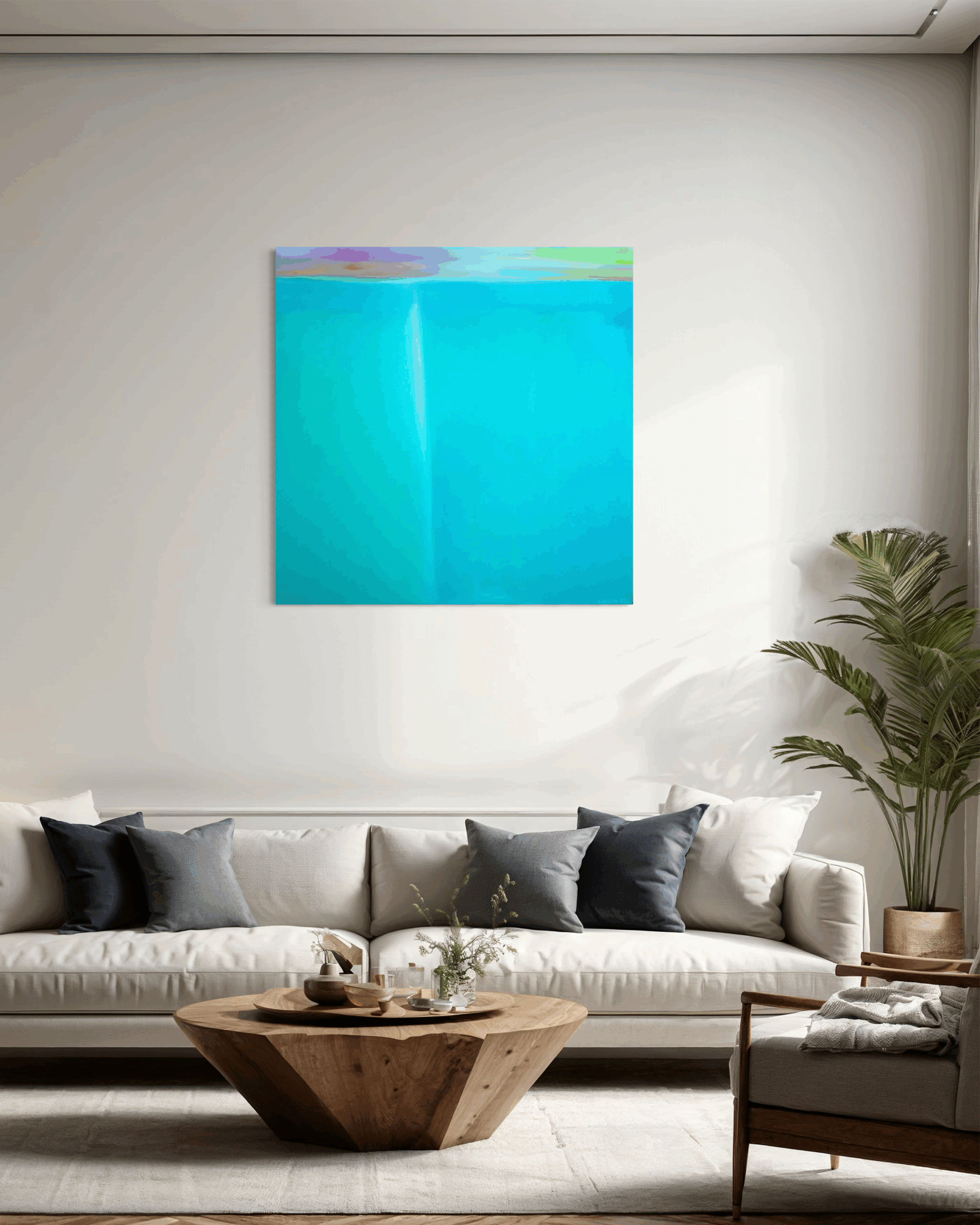 Oświecenie, olej na płótnie, 95 x 95 cm, 2022 - obrazek 3