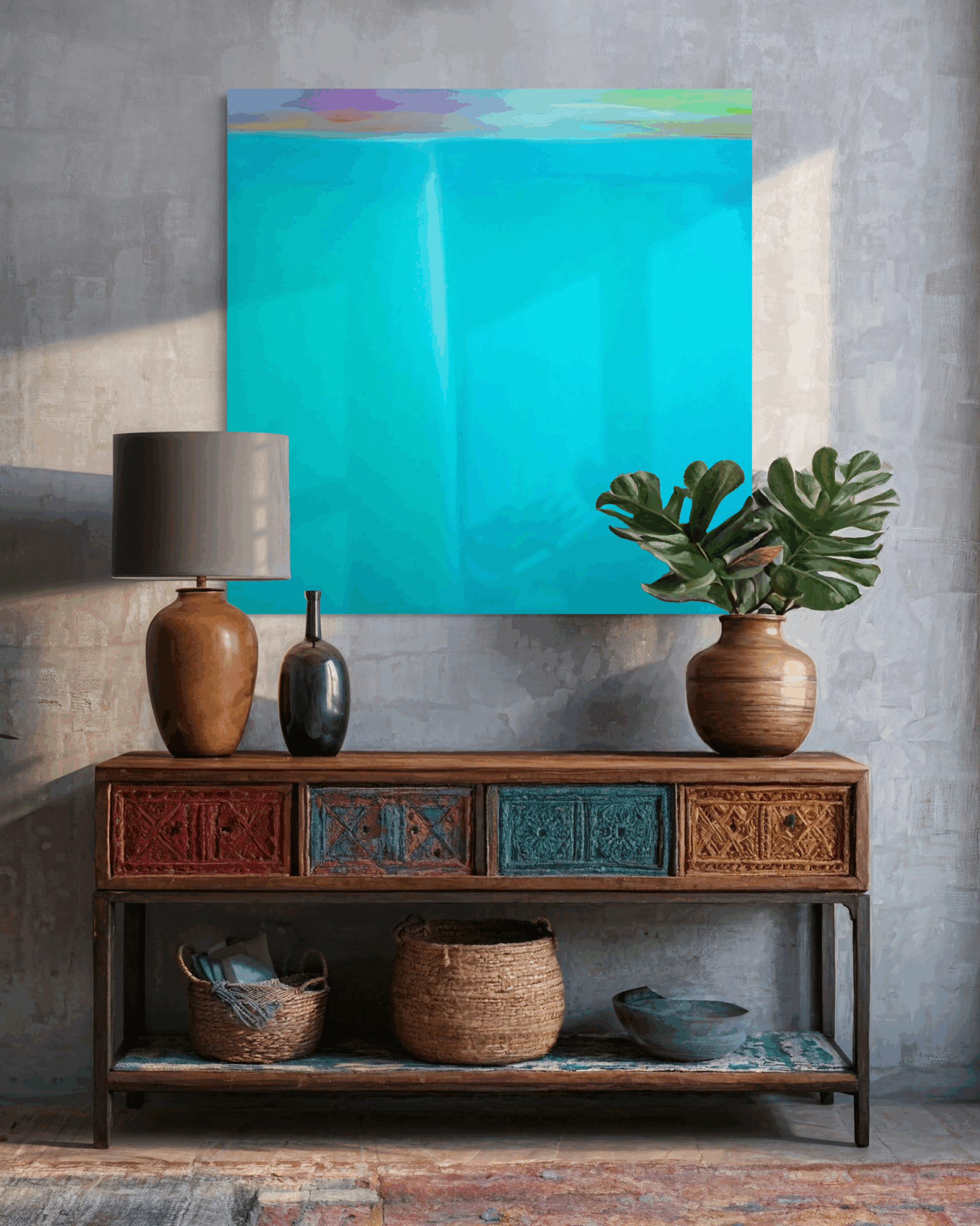 Oświecenie, olej na płótnie, 95 x 95 cm, 2022 - obrazek 4