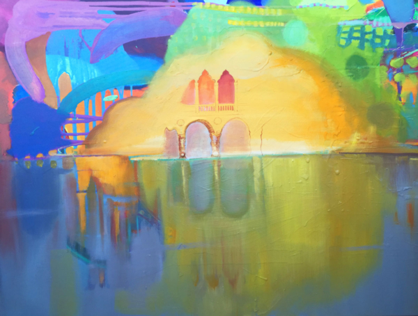 Pałac na Wodzie, olej na płótnie, 80 x 100 cm, 2016