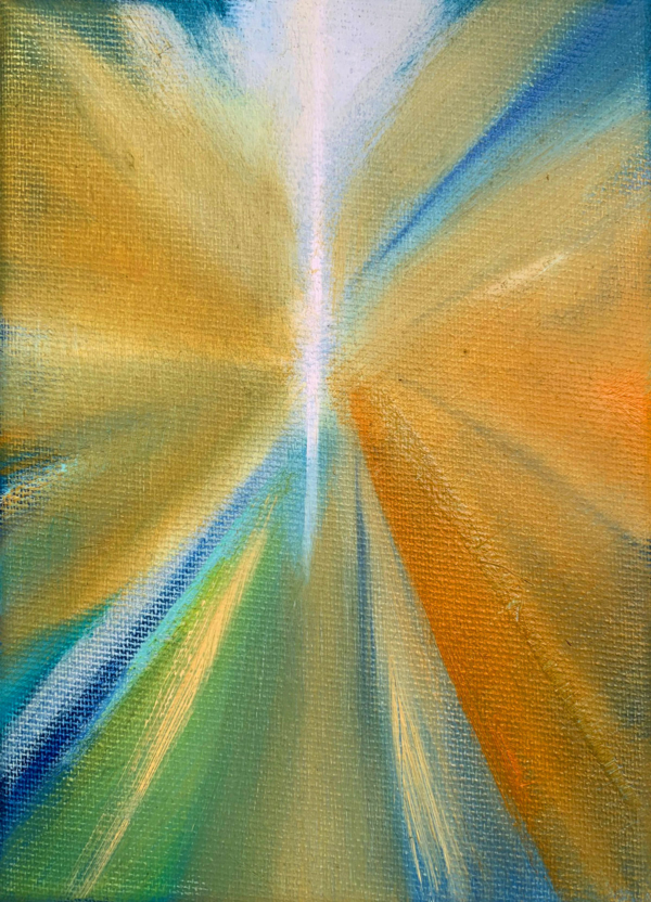 Światło 5, olej na płótnie, 15 x 20 cm, 2018