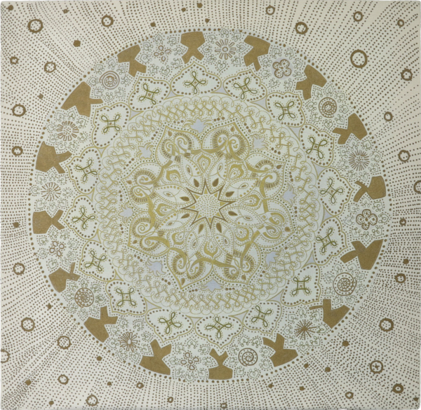 Taniec Energetyczny, tech. mieszana, 70 x 70 cm, 2022