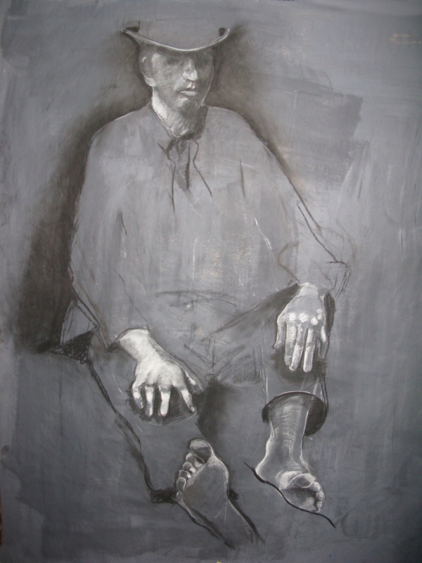 Nr.9, tusz, węgiel, kreda na papierze, 120 x 90 cm, 2017