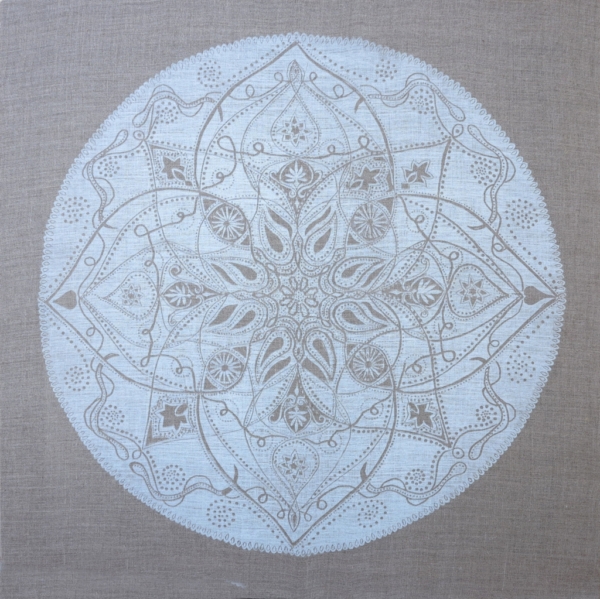 Rose of Life, mixed media on canvas, 70 x 70 cm, 2015
