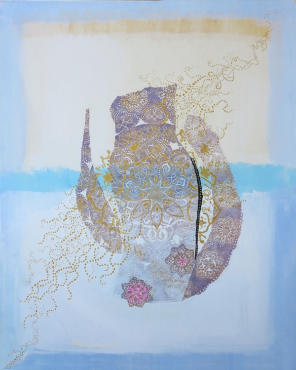 Królowa, tech. mieszana na płótnie, 100 x 70 cm, 2018