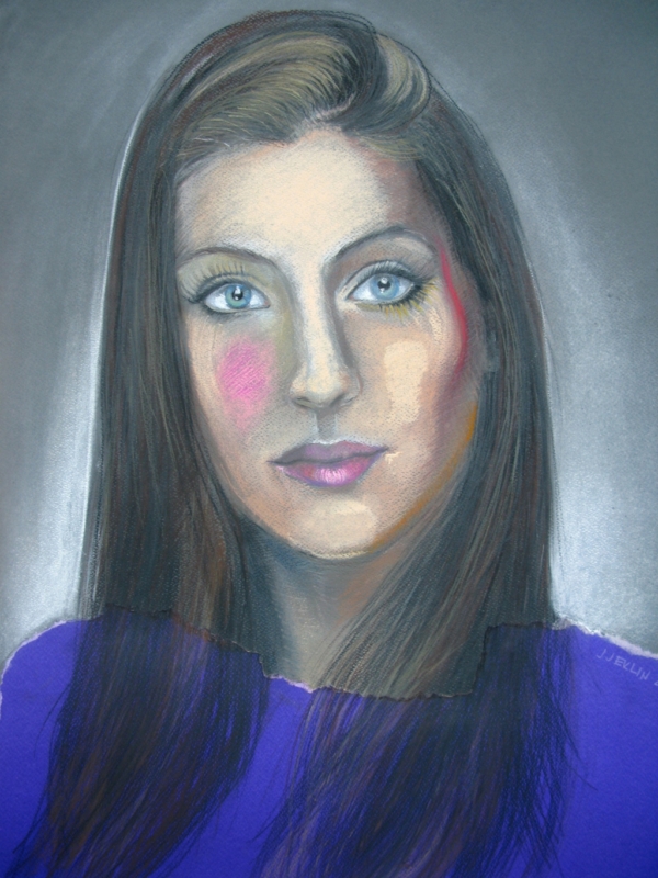 Klaudia II, pastela na papierze, 50 x 70 cm, 2013