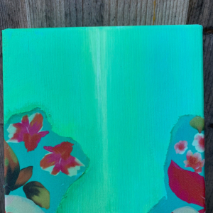 Love, collage, acrylic on canvas 20 x 20 cm, 2023