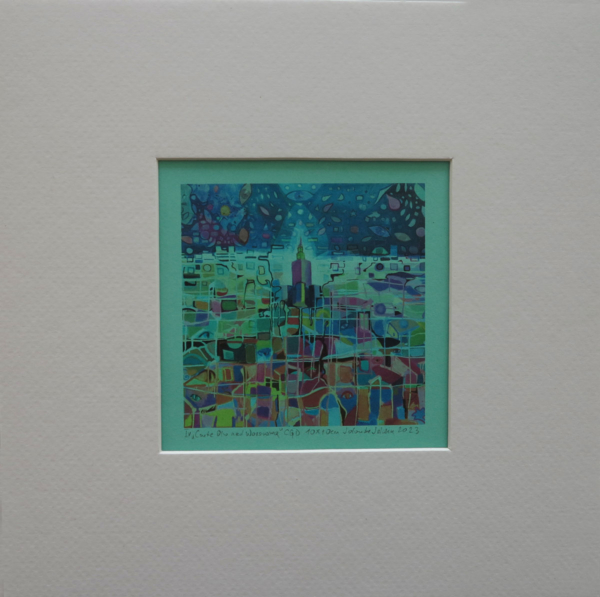 Czułe Oko nad Warszawą I, CGD technika, grafika komputerowa, 10 x 10 cm, 2023