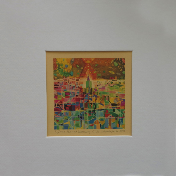 Czułe Oko nad Warszawą Vl,  CGD technika, grafika komputerowa, 10 x 10 cm, 2023