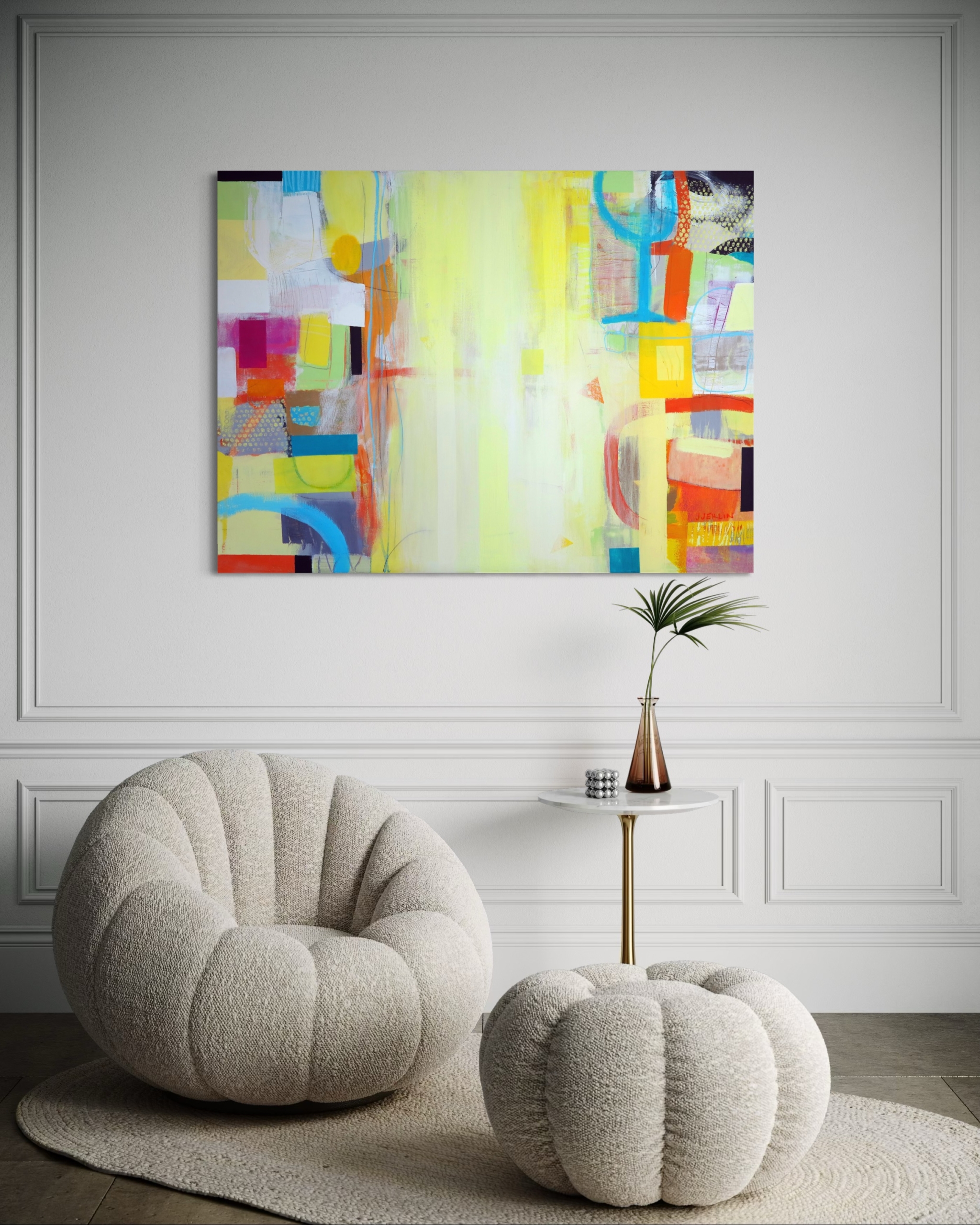 Downloading 2, akryl na płótnie, 90 x 120 cm, 2024 - obrazek 2