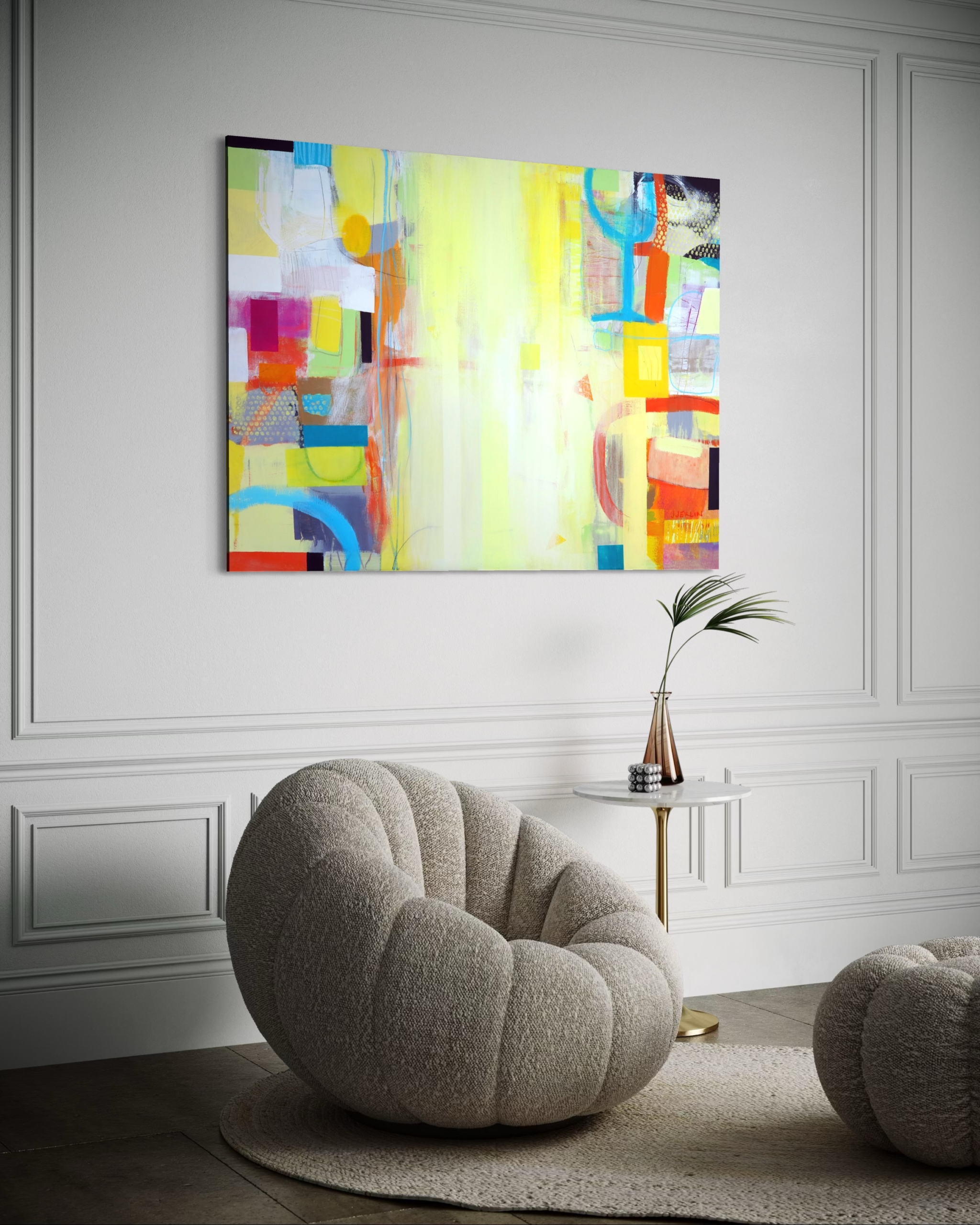 Downloading 2, akryl na płótnie, 90 x 120 cm, 2024 - obrazek 3