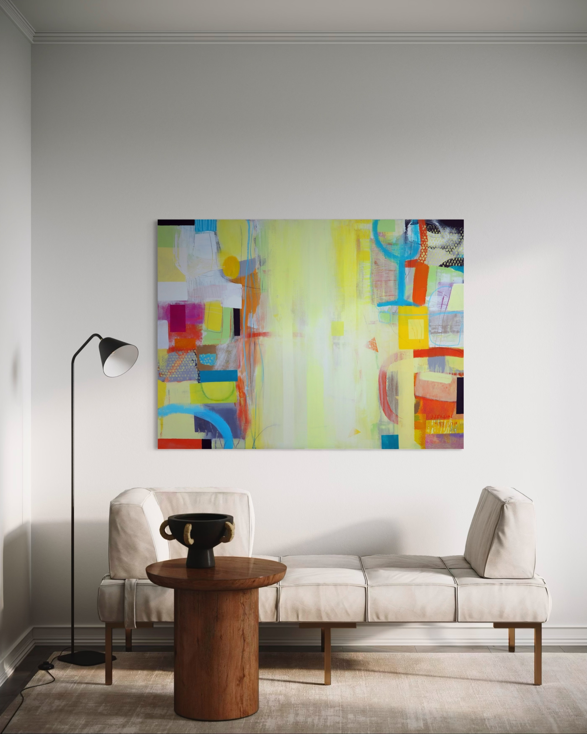 Downloading 2, akryl na płótnie, 90 x 120 cm, 2024 - obrazek 4