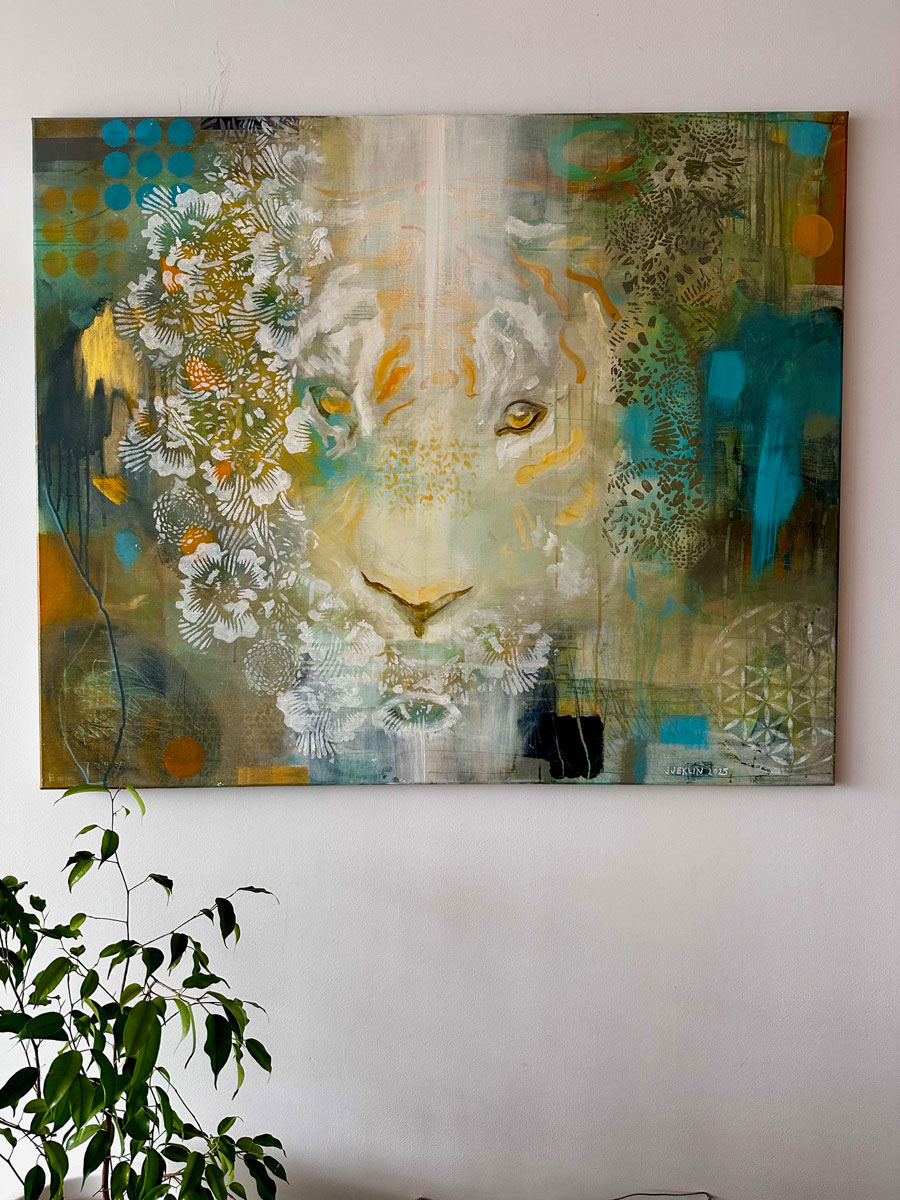 Wewnętrzna Refleksja, akryl na płótnie, 100 x 120 cm, 2025 - obrazek 2