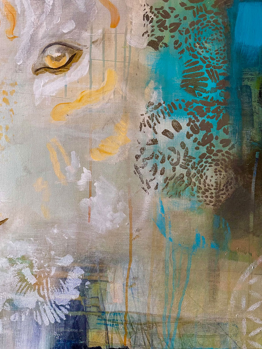 Wewnętrzna Refleksja, akryl na płótnie, 100 x 120 cm, 2025 - obrazek 3