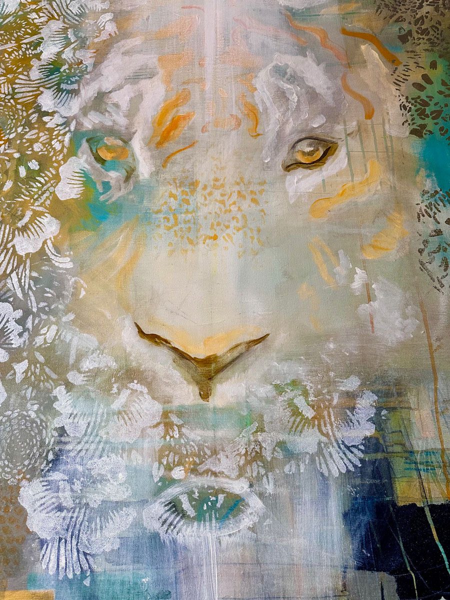 Wewnętrzna Refleksja, akryl na płótnie, 100 x 120 cm, 2025 - obrazek 5